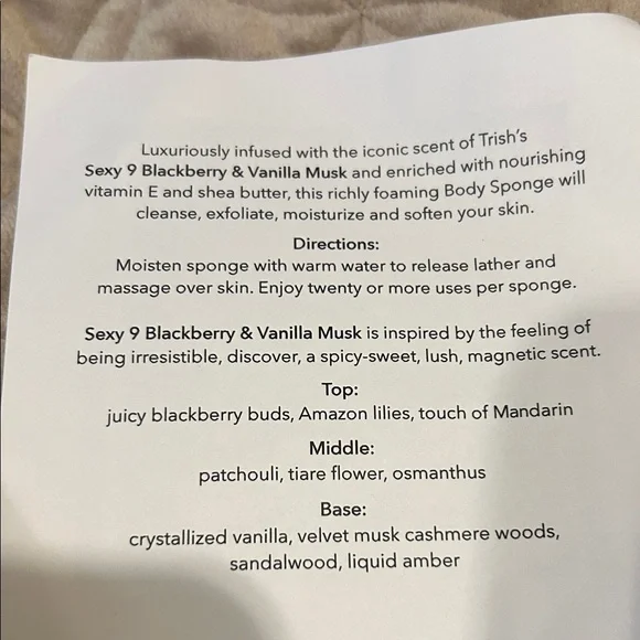 Trish McEvoy Sexy 9 Blackberry & Vanilla Musk Cleanser - Picture 3 of 3